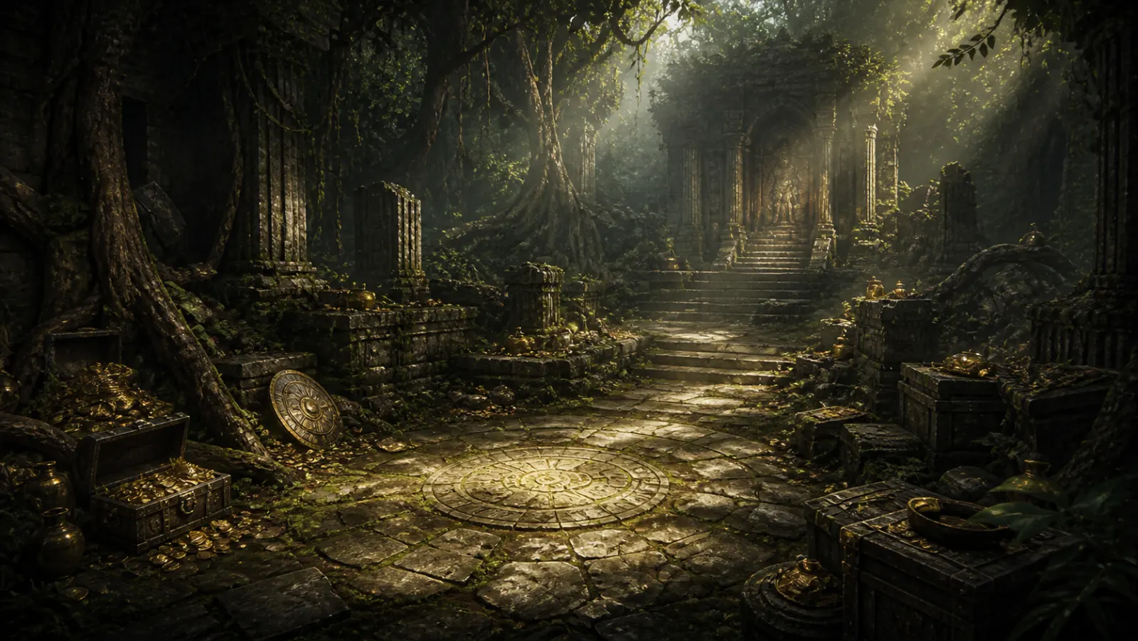 Forest ruins treasure room